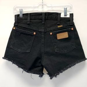 NWT Black Wrangler Denim Cut Off Shorts 24
